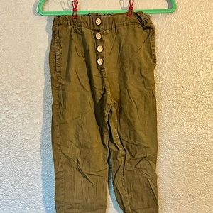 Woman’s Small Paperbag Forest Green Nimin Pants